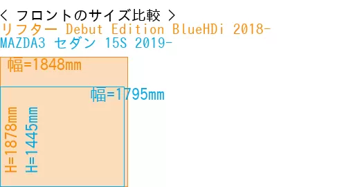 #リフター Debut Edition BlueHDi 2018- + MAZDA3 セダン 15S 2019-